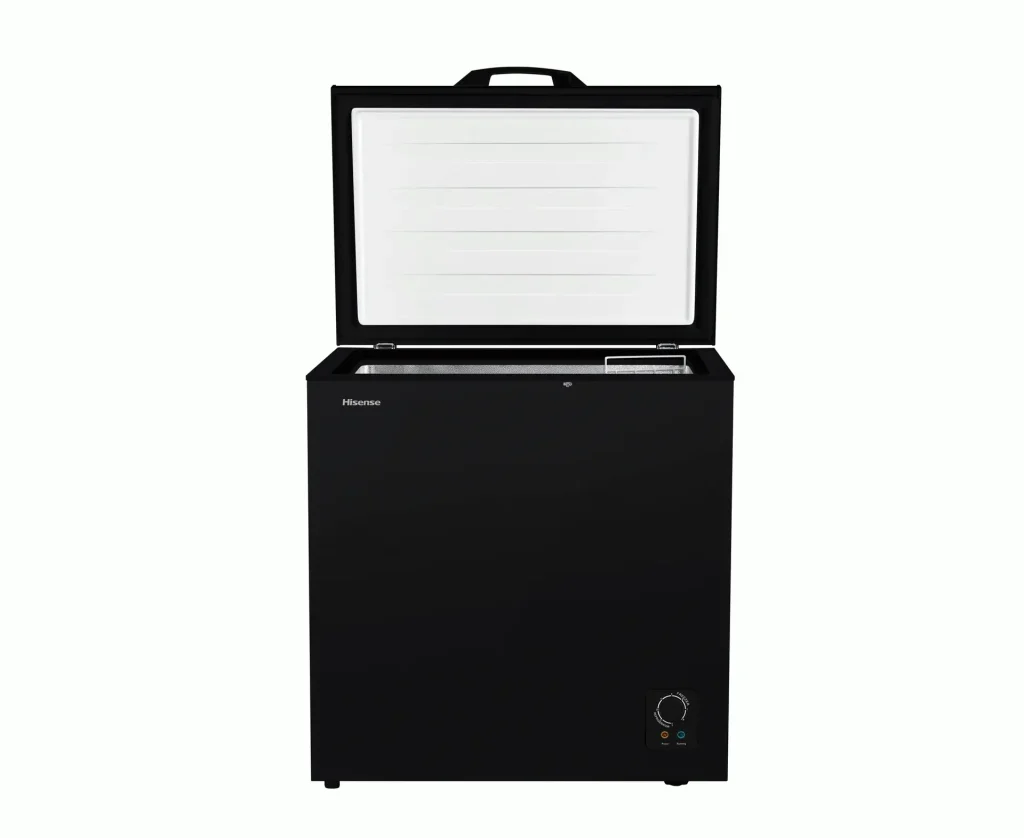 HISENSE 189L CHEST FREEZER GLASS DOOR BLACK