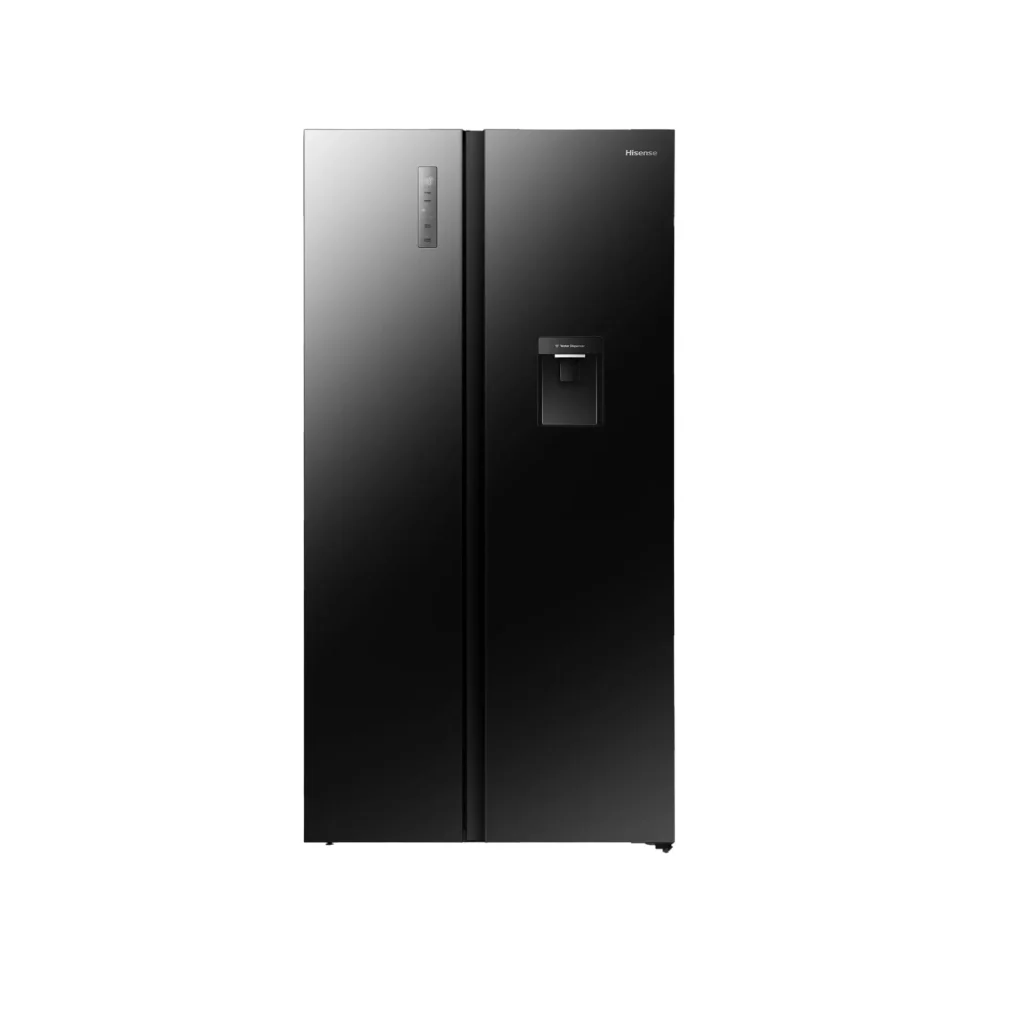 HISENSE 529L SIDE BY SIDE REFRIGERATOR WITH DISPENSER BLACK