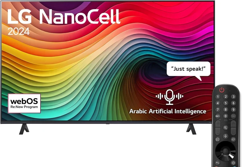LG 55 INCH NANOCELL AI NANO80 4K SMART TV AI MAGIC REMOTE HDR10 WEBOS24 2024