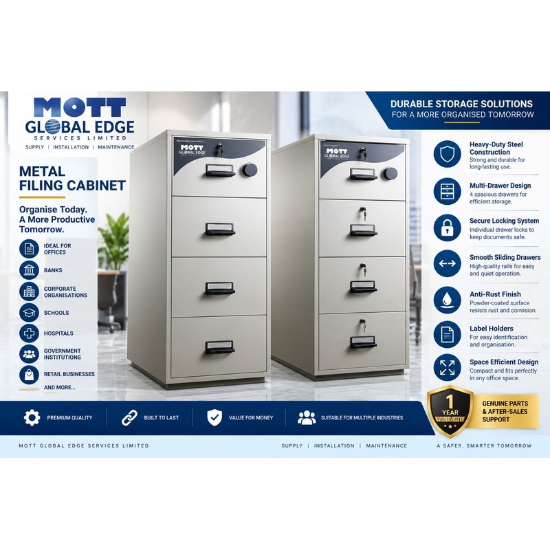 Metal Filing Cabinet – 4 Drawer