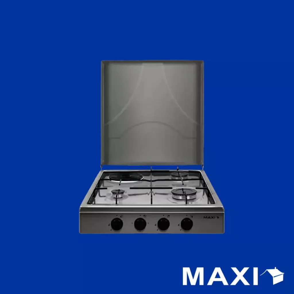 Maxi Tabletop Gas Cooker 3 Burners & 1 Electric Plate