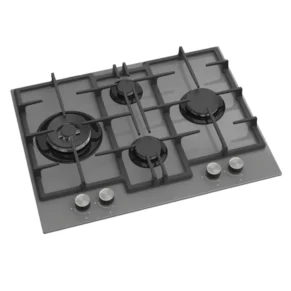 Maxi Tabletop Gas Cooker 4 Burners (ED078W) Grey Glass