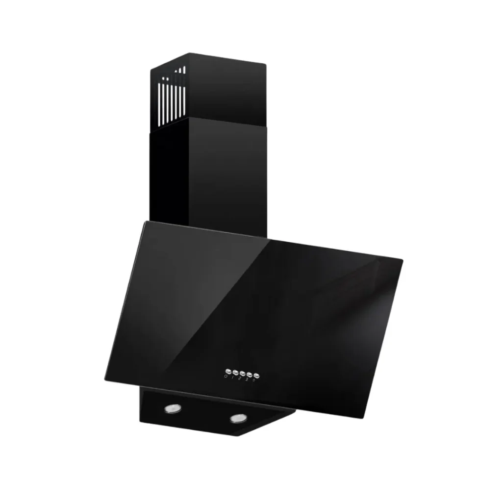 Maxi Hood 60cm Angled Curved (D001BL) Black Glass