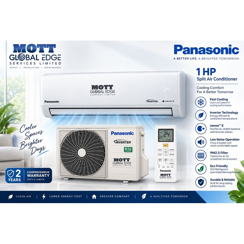 Panasonic 1HP Inverter Split Air Conditioner
